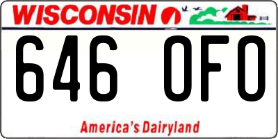 WI license plate 646OFO