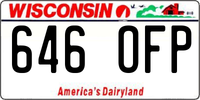WI license plate 646OFP