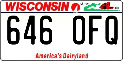 WI license plate 646OFQ