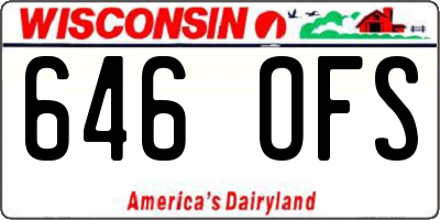 WI license plate 646OFS