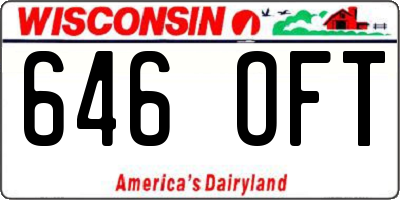 WI license plate 646OFT