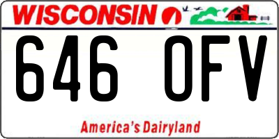 WI license plate 646OFV