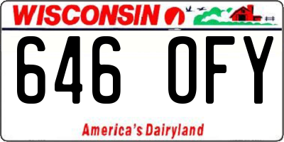 WI license plate 646OFY