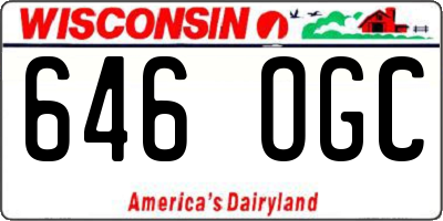 WI license plate 646OGC