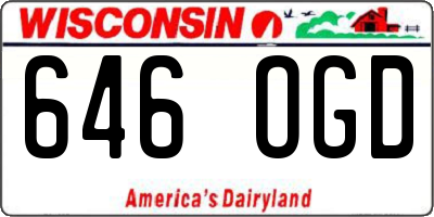 WI license plate 646OGD