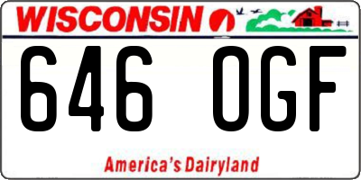 WI license plate 646OGF