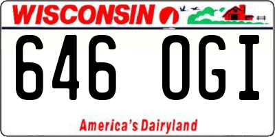 WI license plate 646OGI