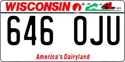 WI license plate 646OJU