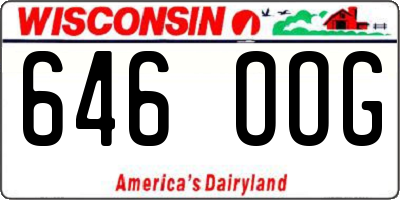 WI license plate 646OOG
