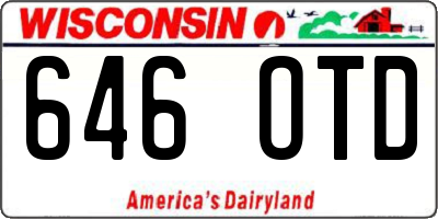 WI license plate 646OTD