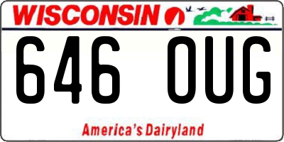 WI license plate 646OUG