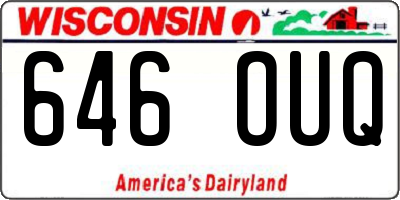 WI license plate 646OUQ