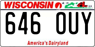 WI license plate 646OUY