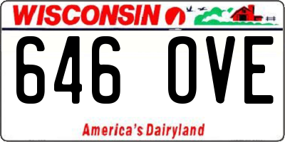 WI license plate 646OVE