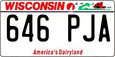WI license plate 646PJA