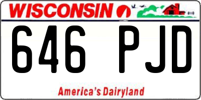 WI license plate 646PJD