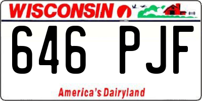WI license plate 646PJF