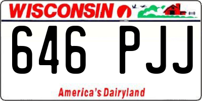 WI license plate 646PJJ