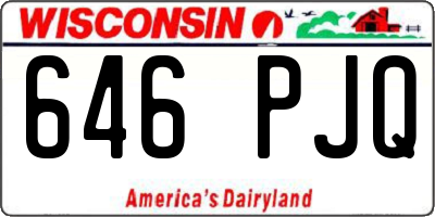 WI license plate 646PJQ
