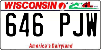 WI license plate 646PJW