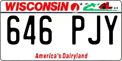 WI license plate 646PJY