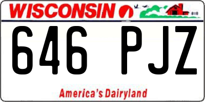 WI license plate 646PJZ