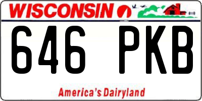 WI license plate 646PKB