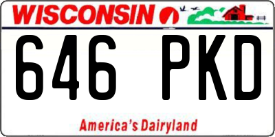 WI license plate 646PKD