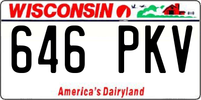 WI license plate 646PKV