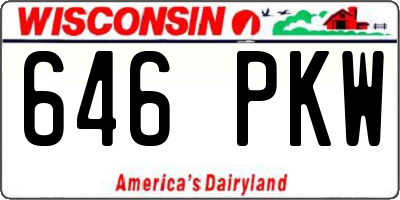 WI license plate 646PKW