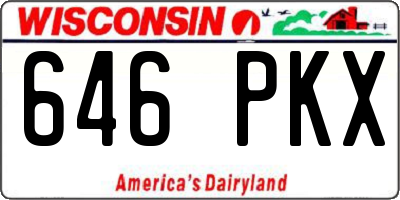 WI license plate 646PKX