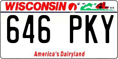 WI license plate 646PKY