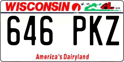 WI license plate 646PKZ