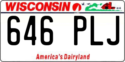 WI license plate 646PLJ