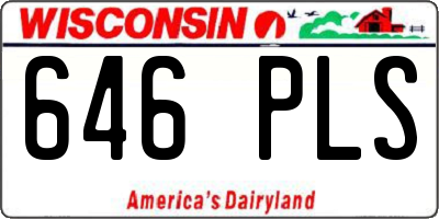 WI license plate 646PLS