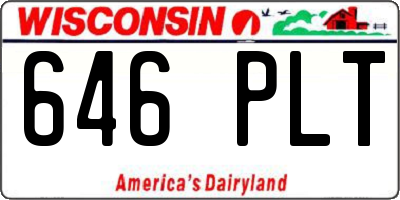 WI license plate 646PLT