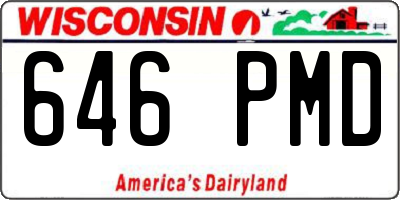 WI license plate 646PMD