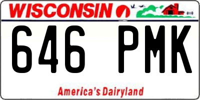 WI license plate 646PMK