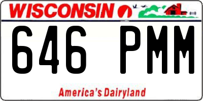 WI license plate 646PMM
