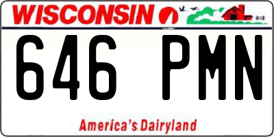 WI license plate 646PMN