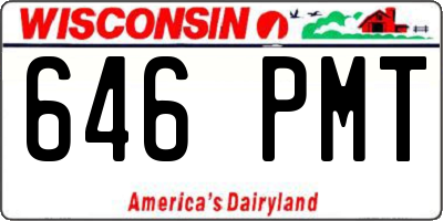 WI license plate 646PMT
