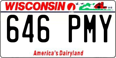 WI license plate 646PMY