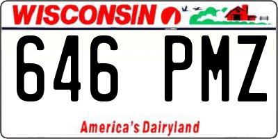 WI license plate 646PMZ