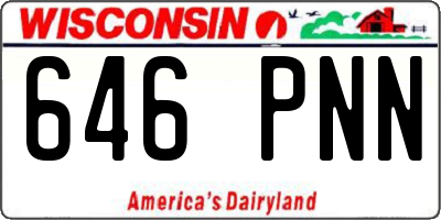 WI license plate 646PNN