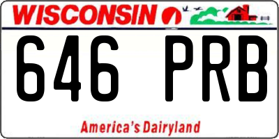 WI license plate 646PRB