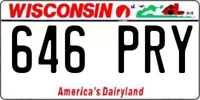 WI license plate 646PRY