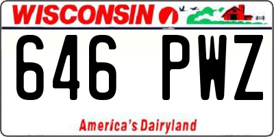WI license plate 646PWZ