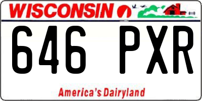 WI license plate 646PXR