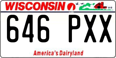 WI license plate 646PXX