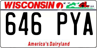 WI license plate 646PYA